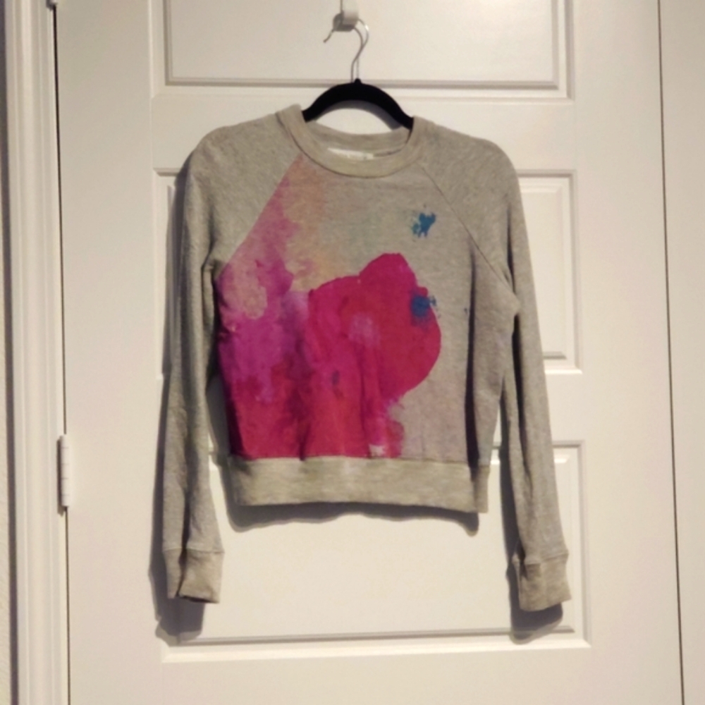 Tanya Taylor Light Gray Sweatshirt Top
